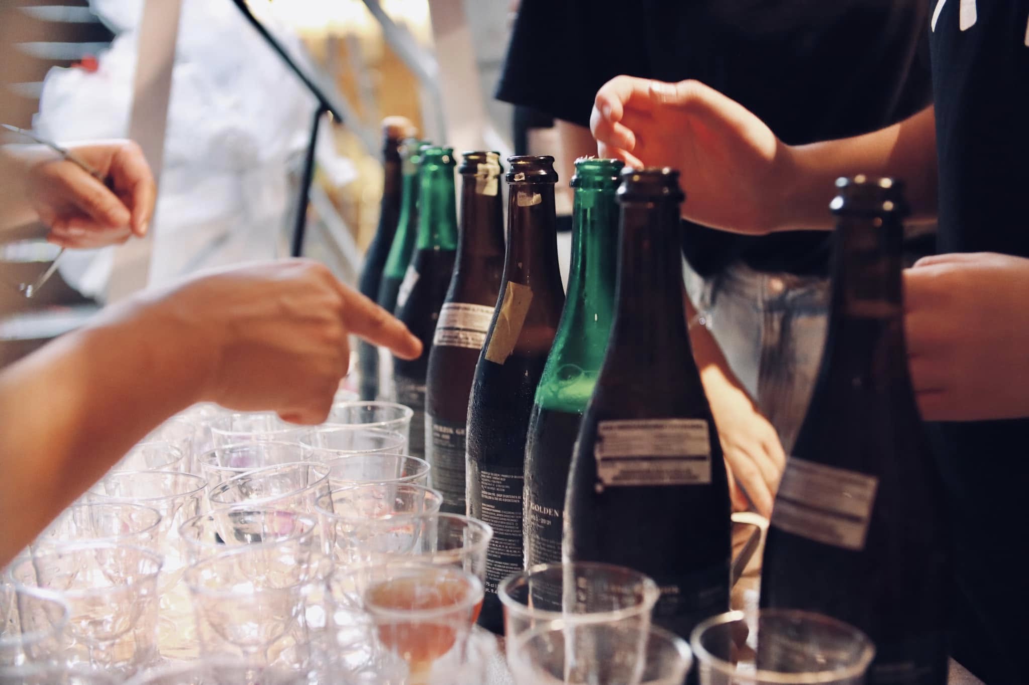 Bottled beer tasting event