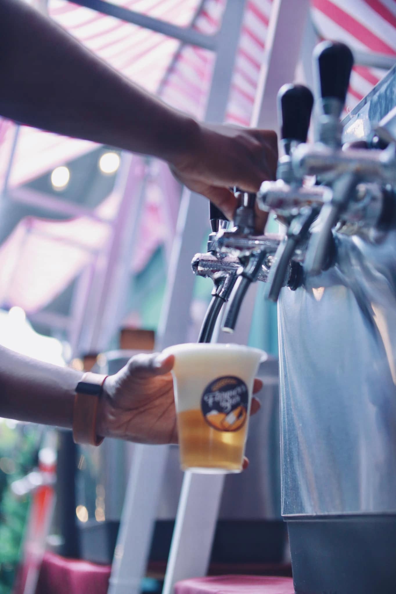 Dispensing beer from a draft chiller