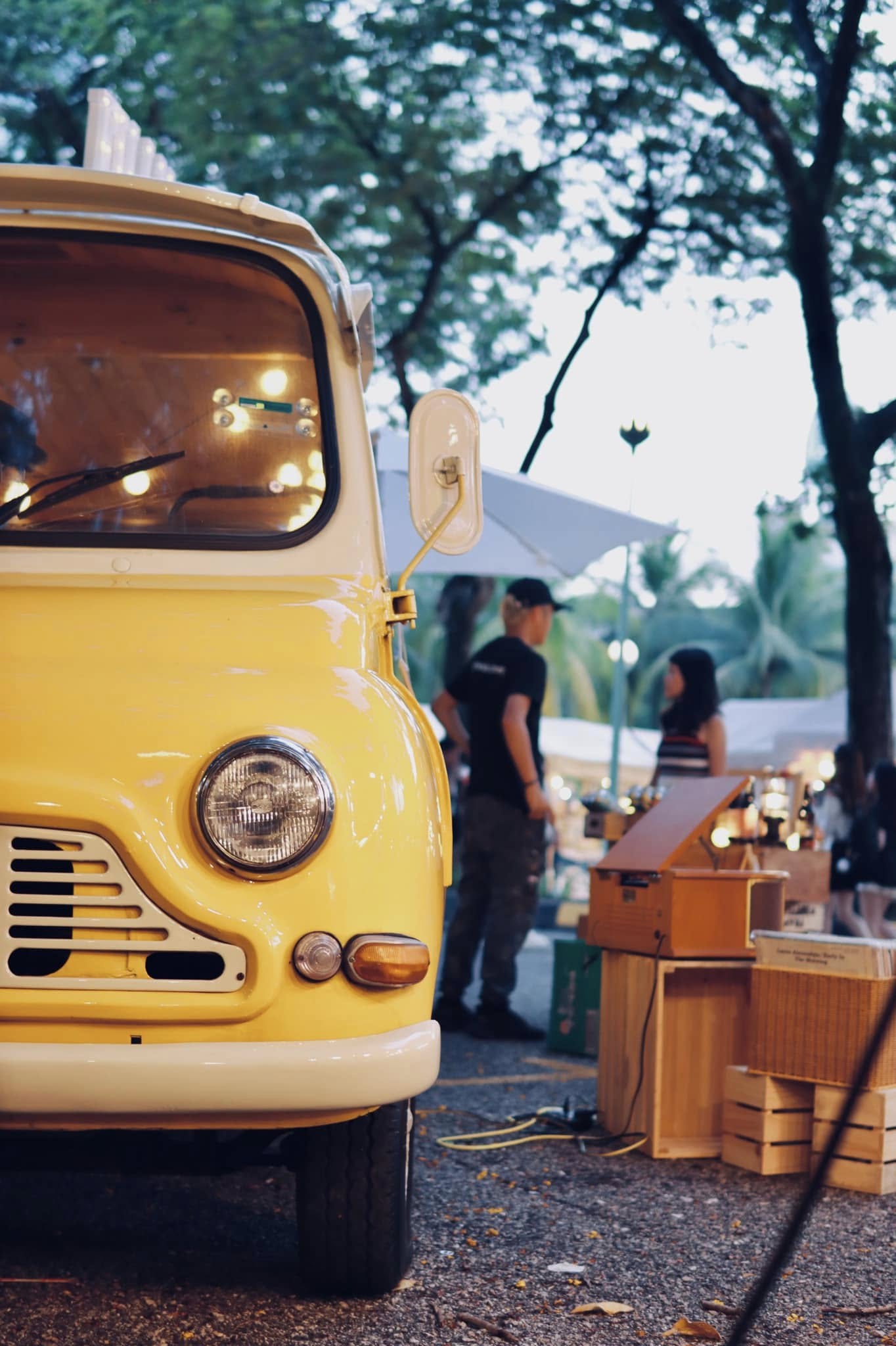Yellow Volkswagen event setup in Sunway